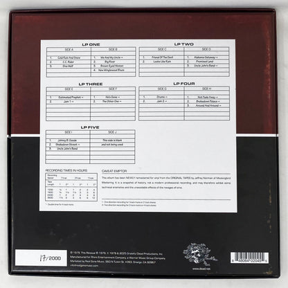 GRATEFUL DEAD: Dick’s Picks Vol. 5—Oakland Auditorium Arena 12/26/79 (Limited, Hand-Numbered 180-Gram Black Vinyl 5-LP Edition)
